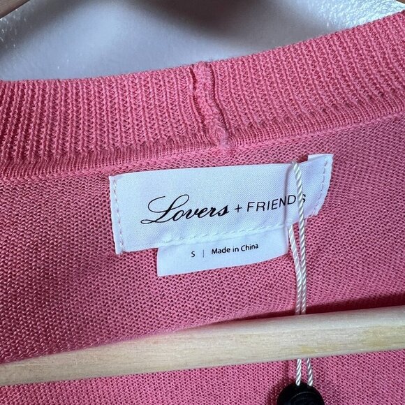 Lovers + Friends Wrap It Sweater Size Rose Small Pink Balletcore Feminine Crop - Picture 4 of 12